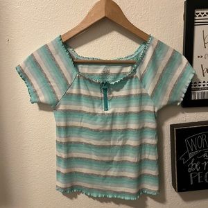 Girls striped crop top